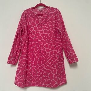 Lilly Pulitzer Girls Preppy Tunic Top Pink Size Large 12-14 Pink